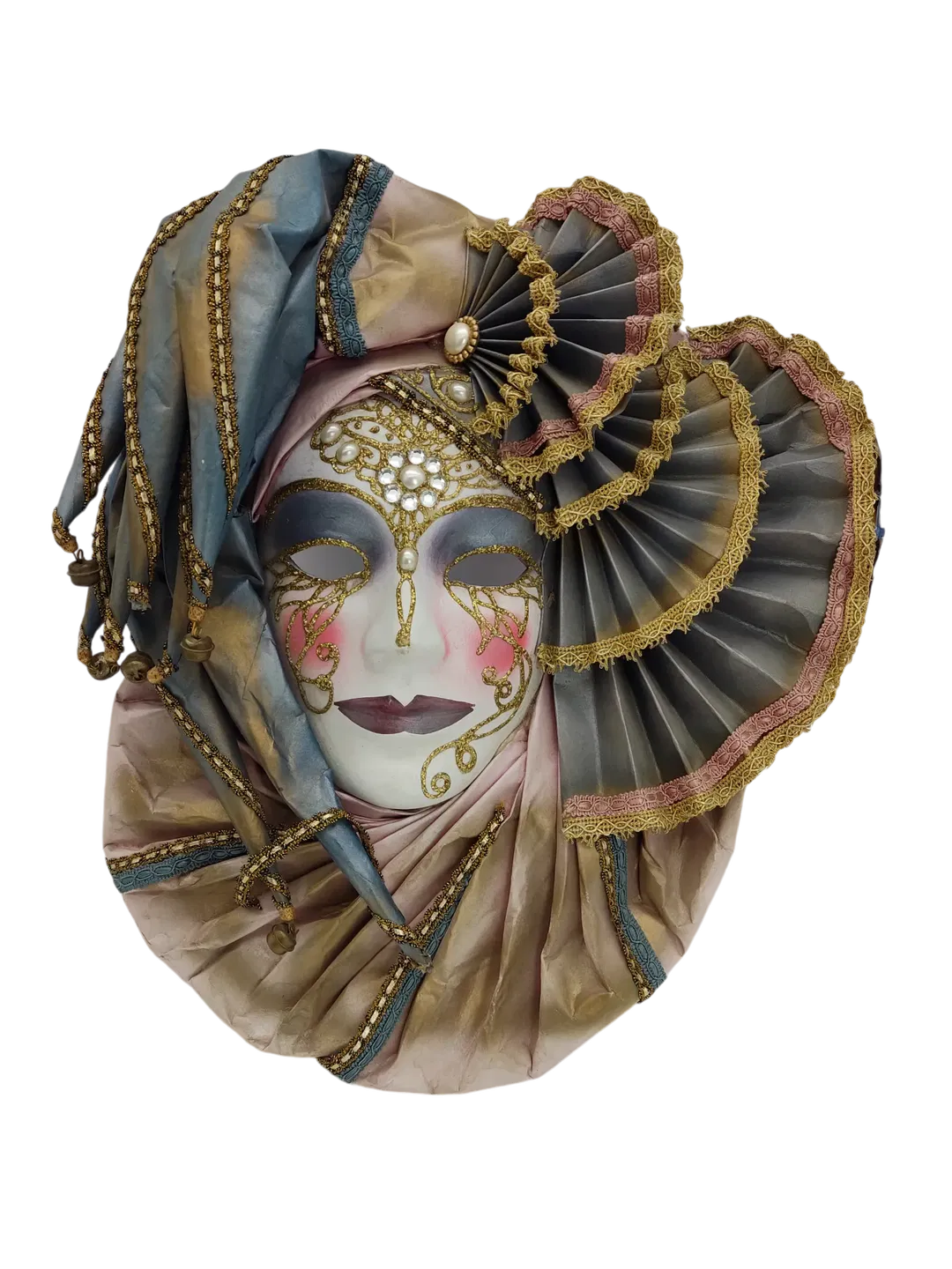 Veneziansiche Harlekin Maske (tragbar) - Bild 1