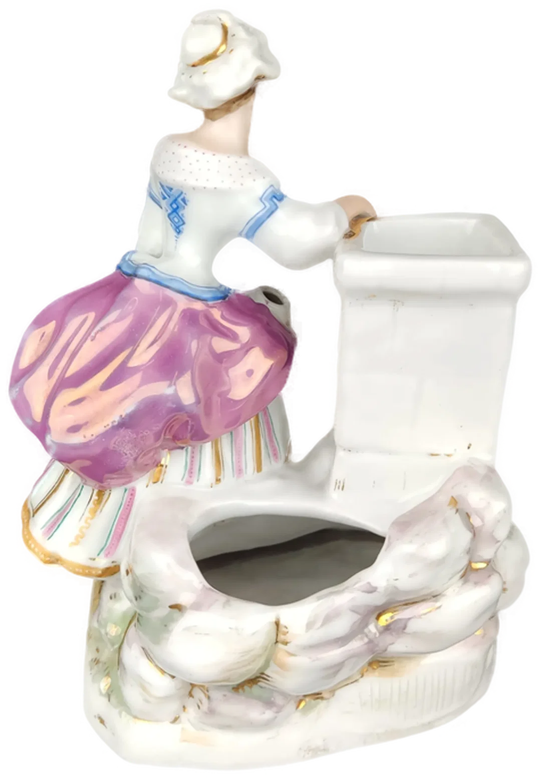 Dekoskulpturen aus Porzellan - Rococo Bauernmädchen und Jäger – Bild 3