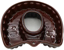 Westdeutsche Keramik Backform Wanddeko, braun glasiert, Länge ca. 30 cm - Bild 3