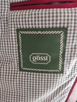 GÖSSL Schladminger Janker, Größe 50, Doppelreiher, 80% Schurwolle, 20% Angora, Futter: 100% Seide - Bild 3