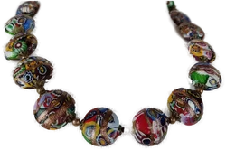 Muranoglas Halskette Millefiori | Blumiger Vintage-Schatz - Bild 3