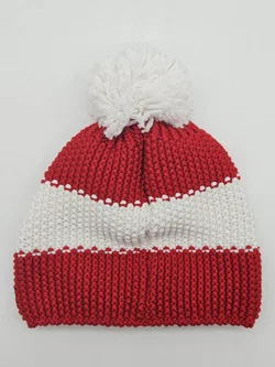 Eisbär Strickaube, rot/weiß – Vorschau 2