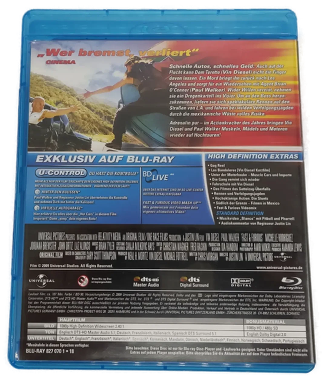 Blu-ray Disc Fast & Furious Neues Modell. Originalteile. – Bild 2