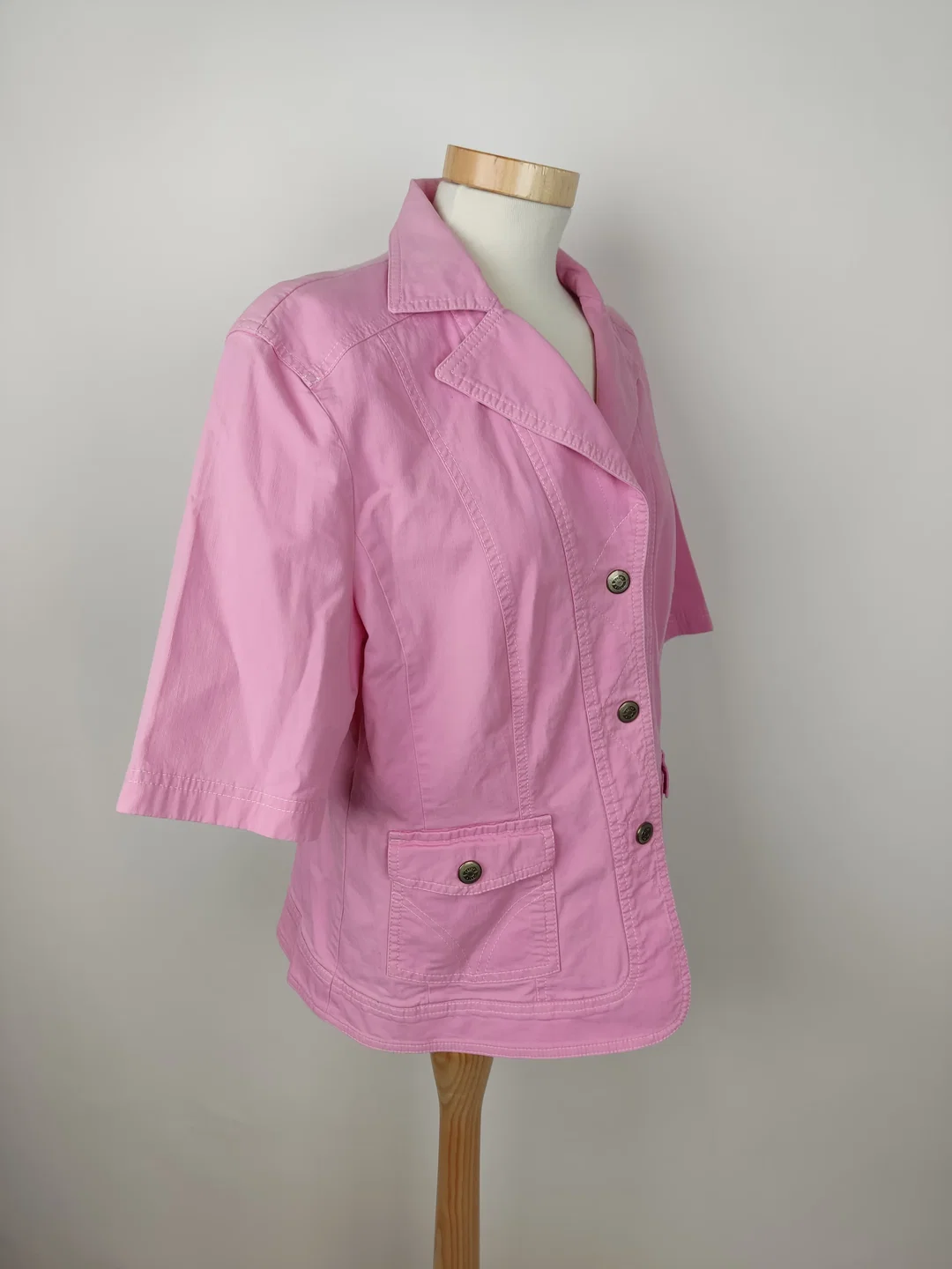 Gerry Weber Damen Jeanshemd kurzarm rosa - L/40 – Bild 3