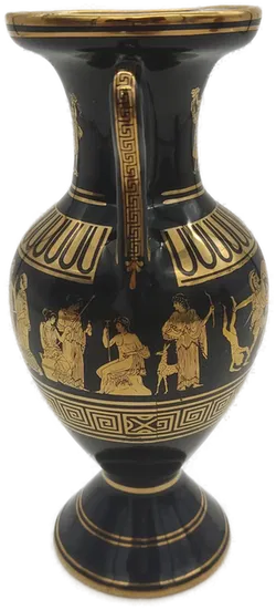 Griechische Vase von Lambros Bros, 24 k Goldbemalung - Bild 2