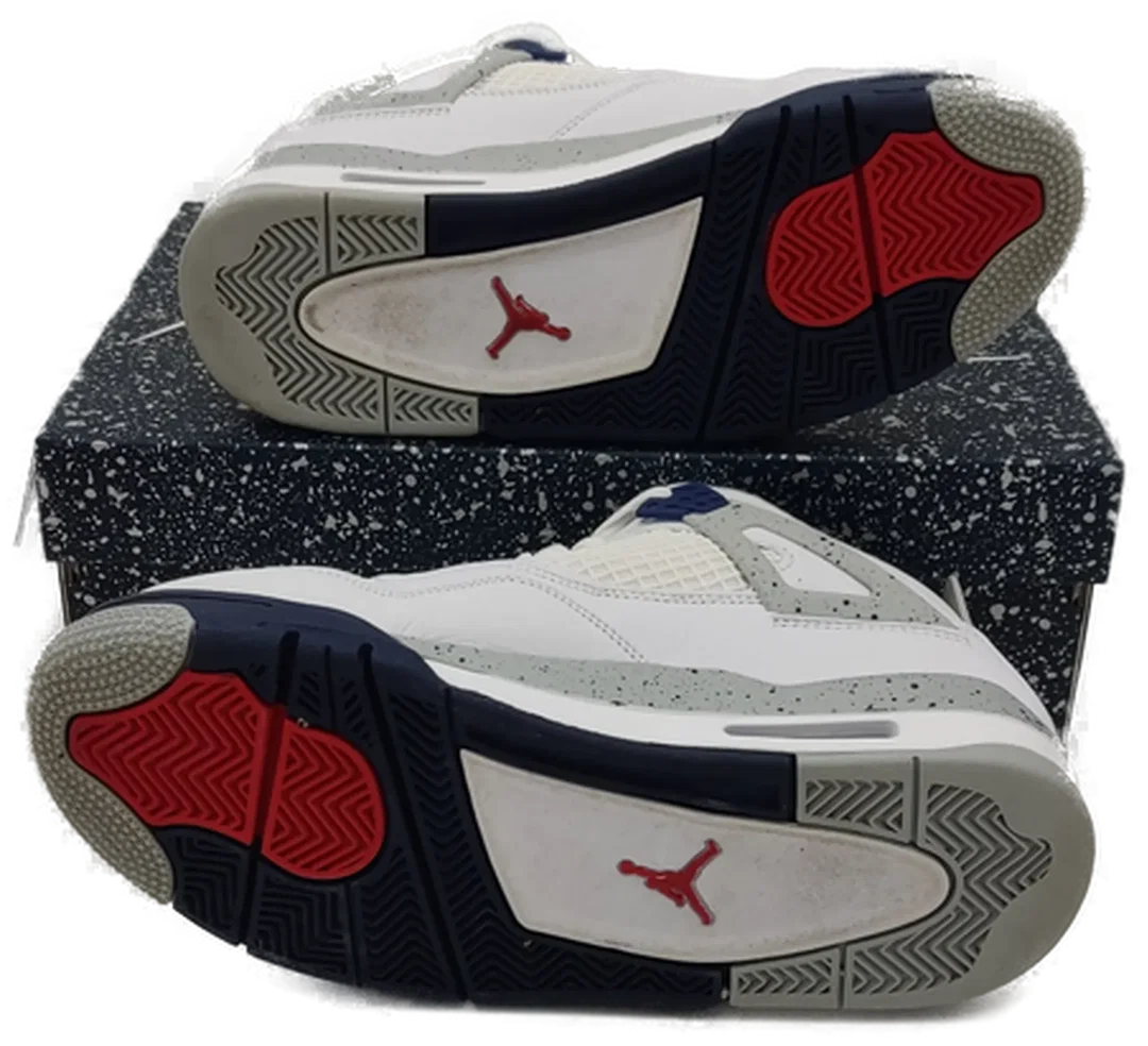Air Jordan 4 Sneaker White/Midnight Navy Gr.40 | Wie Neu – Bild 4