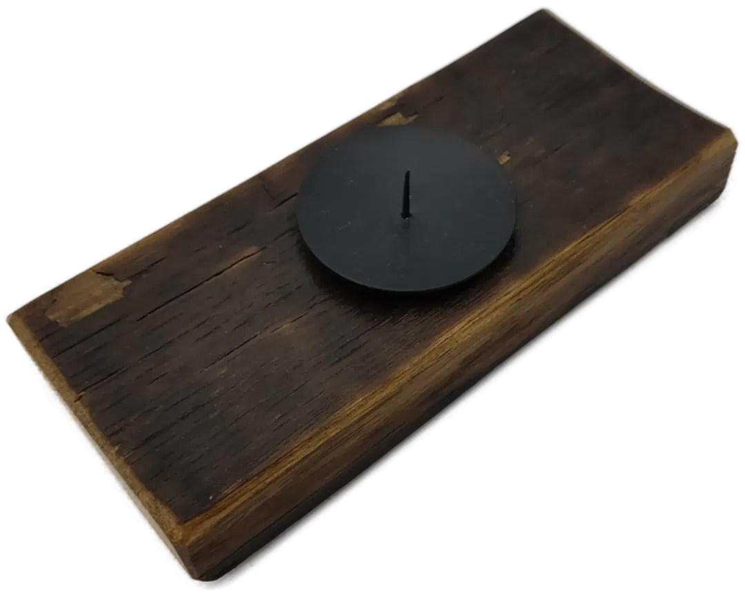 Alter Weinfass Kerzenhalter - Bild 1