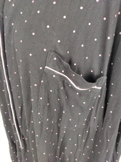 Pyjama "C&A", langarm mit Kragen, schwarz/gemustert mit Taschen, Größe XXL – Vorschau 2