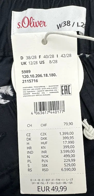 s.Oliver - Herren Hose - Gr. W38 / L28 – Bild 3