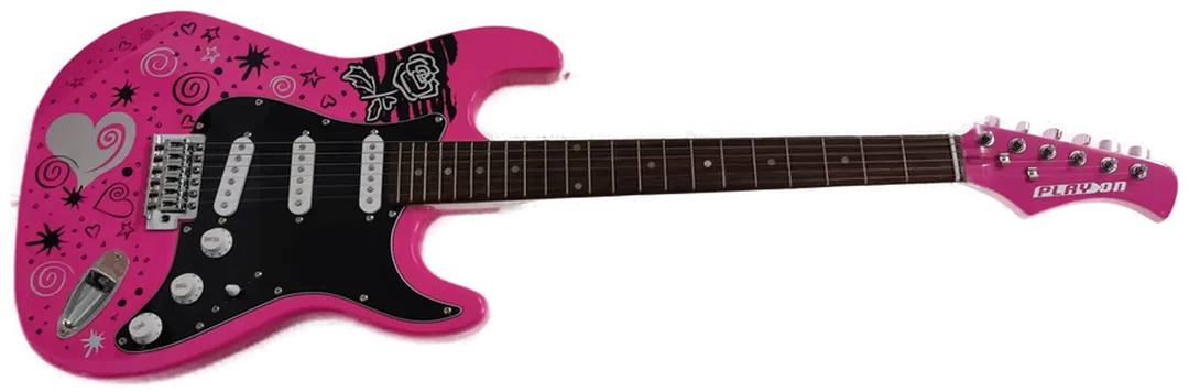 Play on Kinder E-Gitarre Pink Punk mit Tasche  - Bild 4
