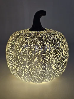 LED-Deko für Halloween "Kürbis silber" – Vorschau 3
