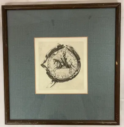 Kupferstich: Siegel der Stiftungsurkunde aus dem Jahr 1258 mit Heinrich Jasomirgott - Bild 1