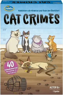 ThinkFun – Cat Crimes | Logikspiel mit 40 Aufgaben | Deduktionsspiel für Kinder ab 8 Jahren - Bild 1