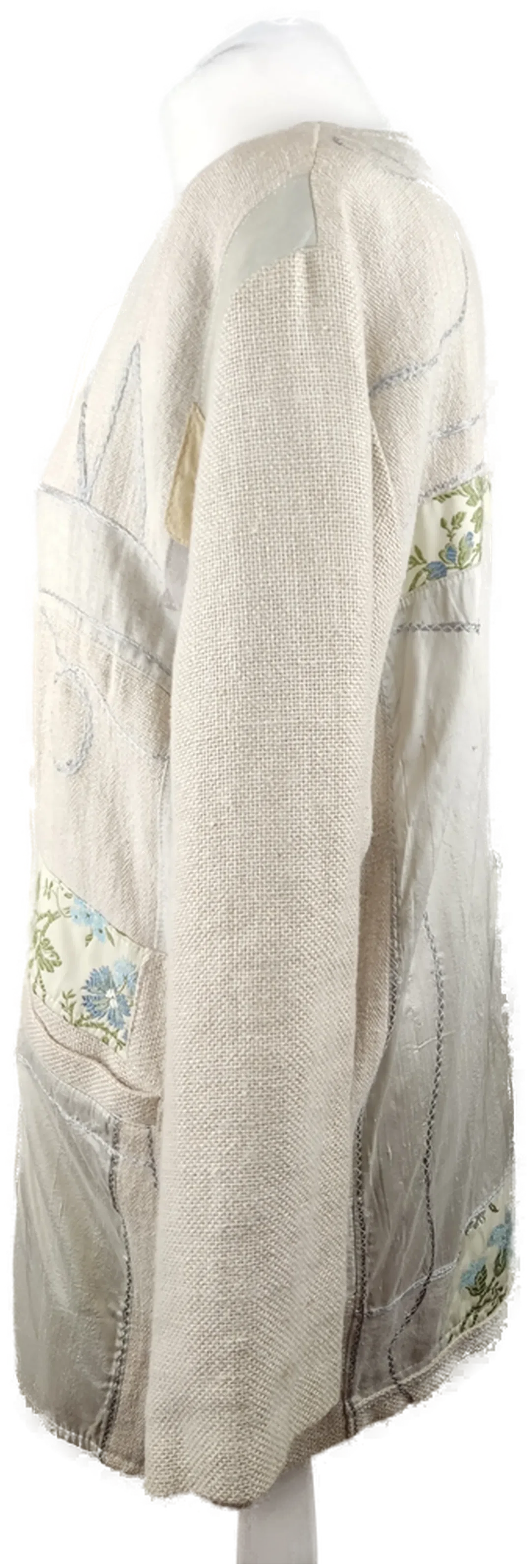 Patchworkjacke XL/42 Bestickt | Handgefertigter Charme Chemisch gereinigt – Bild 2