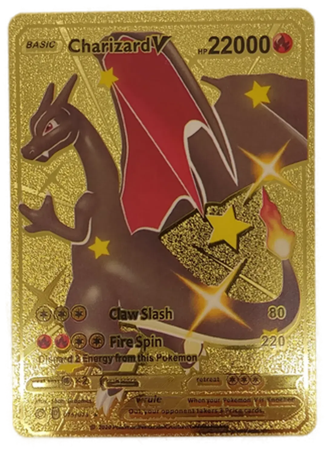 Pokémon Sammelkarte Goldfolie Basic Charizard V - Bild 4