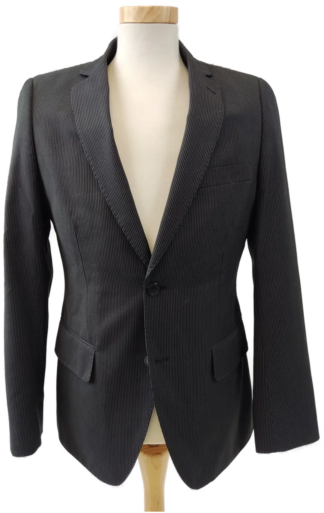 H&M Herrensakko schwarzgestreift - 48 - Bild 4