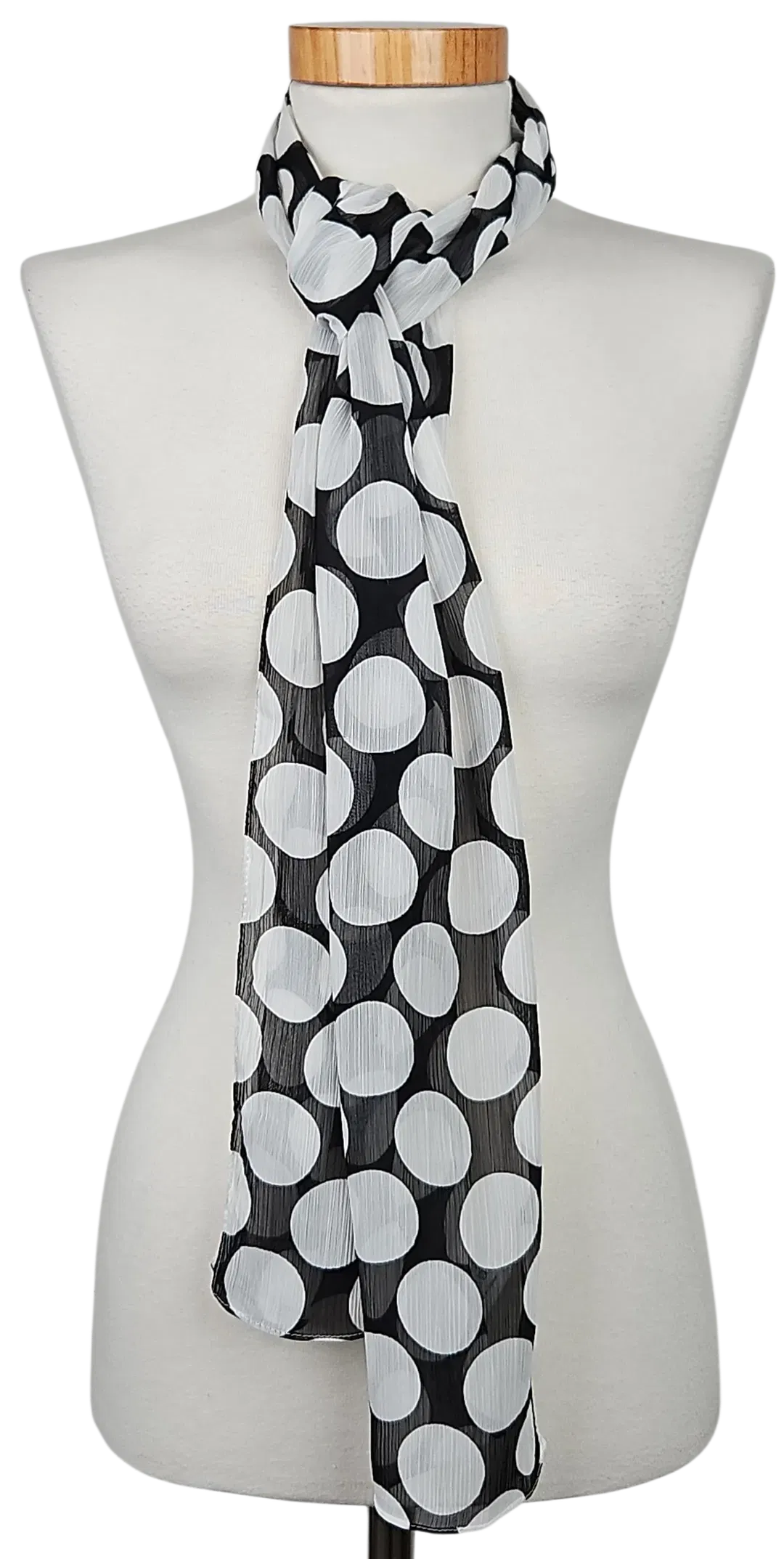ORSAY Damen Schal - weiß/schwarz/gepunktet   - Bild 4