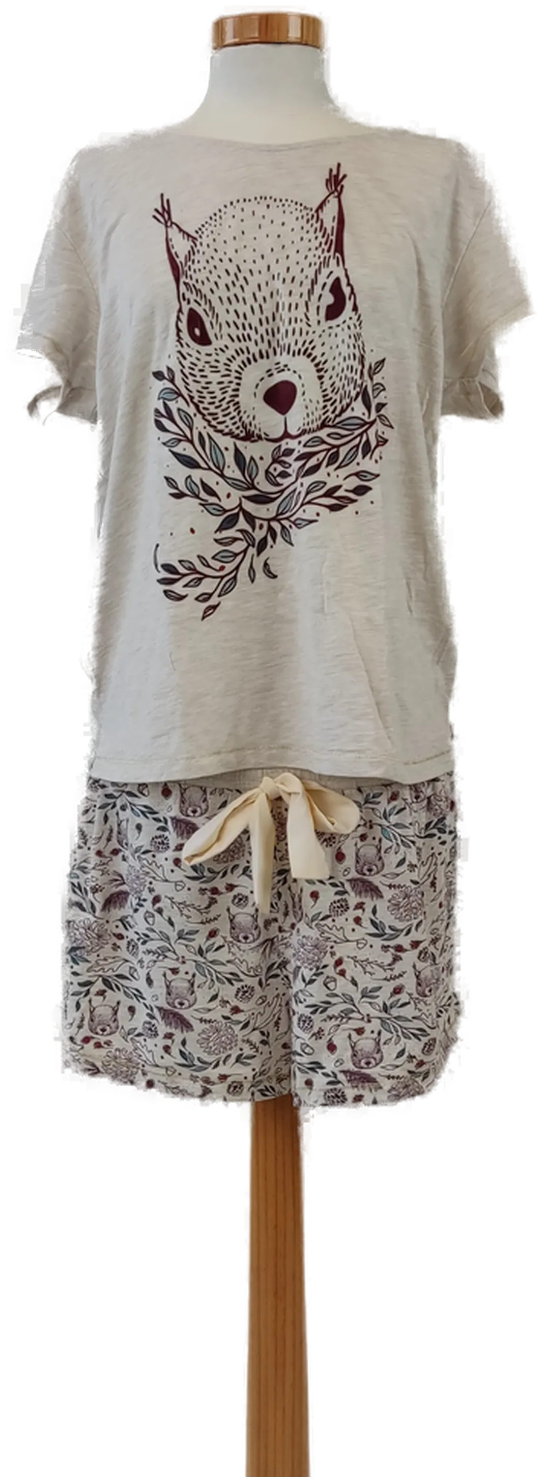 Damenpyjama -Eichhörnchen, mehrfarbig - Gr. XL/42 - Bild 4