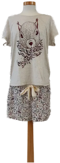 Damenpyjama -Eichhörnchen, mehrfarbig - Gr. XL/42 - Bild 1