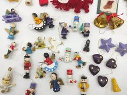 Vintage Weihnachtsbaum Figuren und Ornamente aus Holz  - Bild 2