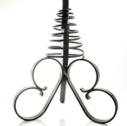 Antik-Schwarzer Kerzenständer aus Gusseisen, handgeschmiedet ca. 95 cm - Bild 2