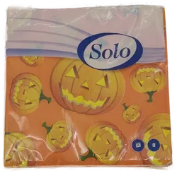 Halloween Set mit Keramik-Kürbis, Schallplatte & Servietten - Bild 4