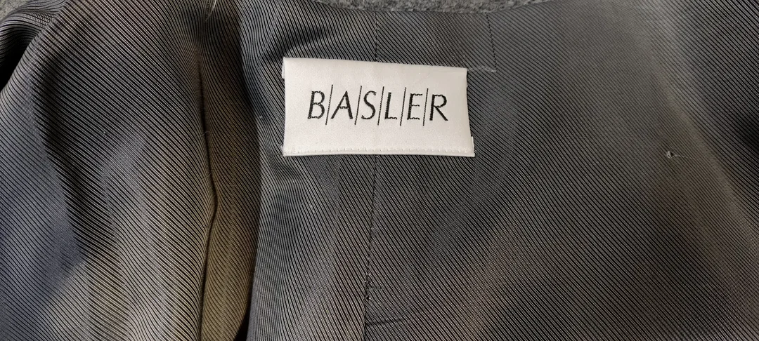 Basler Oversize Damenmantel mit Wollanteil in grau, Größe 50 – Bild 5