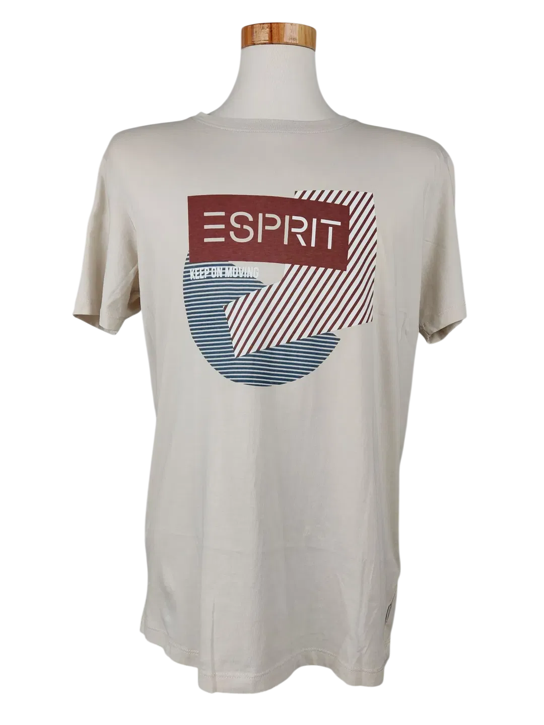Esprit Herren T-Shirt, beige - Gr. M - Bild 1