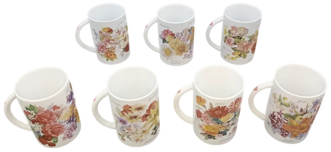 Ursula Band - Künstlertassen aus der Kollektion "Zauber-Sinfonie der Blumen" (7-teilig) – Bild 2