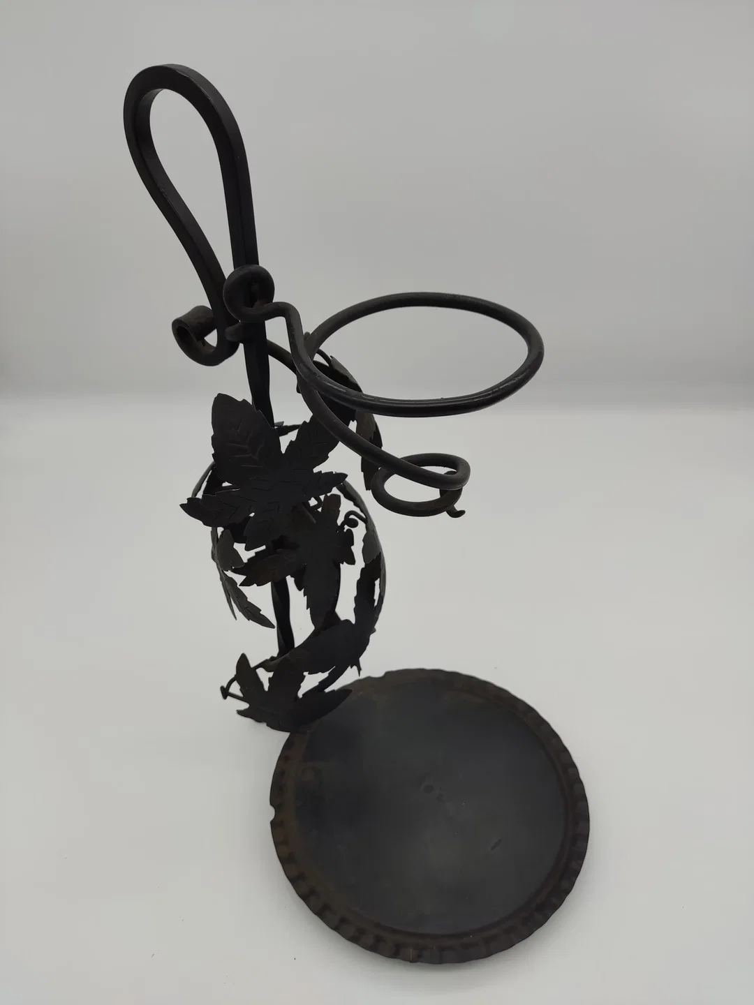 Wein Dekanter "Weinlaub", schwarz mit Glaskaraffe, Größe ca. 50 x 25 cm – Bild 6