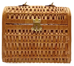 Picknickkorb im Koffer Stiel braun  - Bild 2