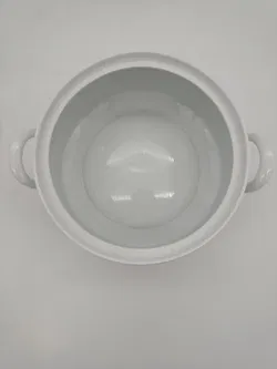 Vintage-Suppentopf  - weiss/orange gemustert - Bild 5