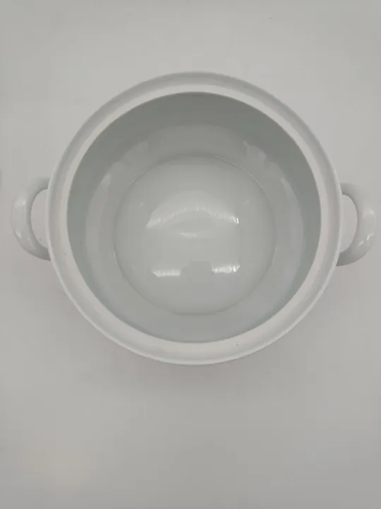 Vintage-Suppentopf  - weiss/orange gemustert - Bild 5