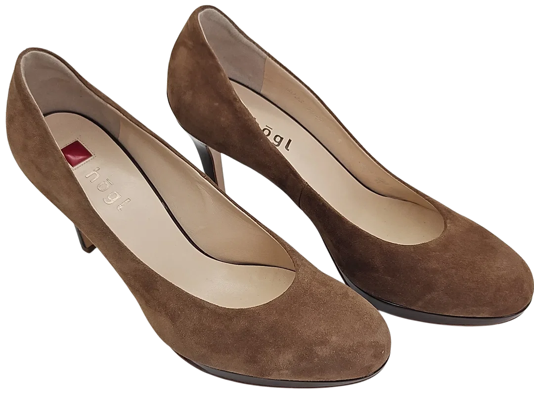 Högl Damen Veloursleder Pumps, braun - EU 37,5 – Bild 2