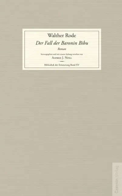 Der Fall der Baronin Bibu - Walther Rode - Bild 1