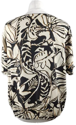 Damenbluse Sonstige Schwarz/Creme XXL | Zeitloser Sommertraum – Vorschau 3