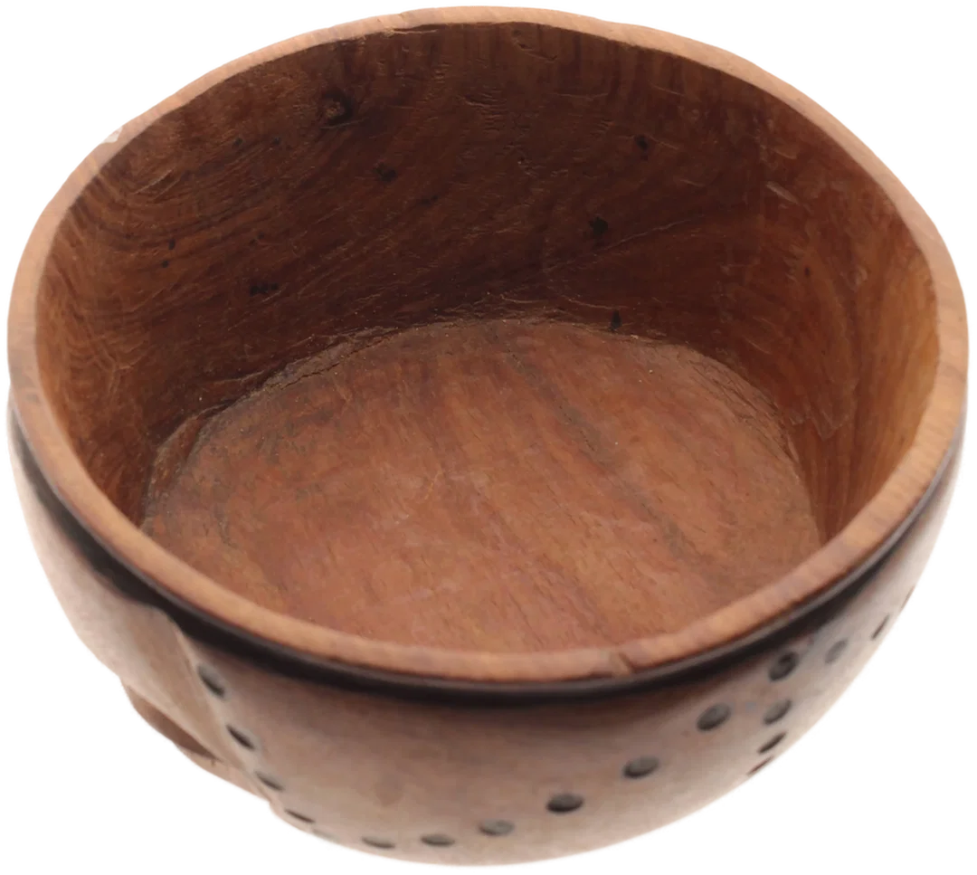 Handgeschnitzte Holzschale mit Gesicht – Afrikanische Kunst – Ø 20 cm – Bild 2