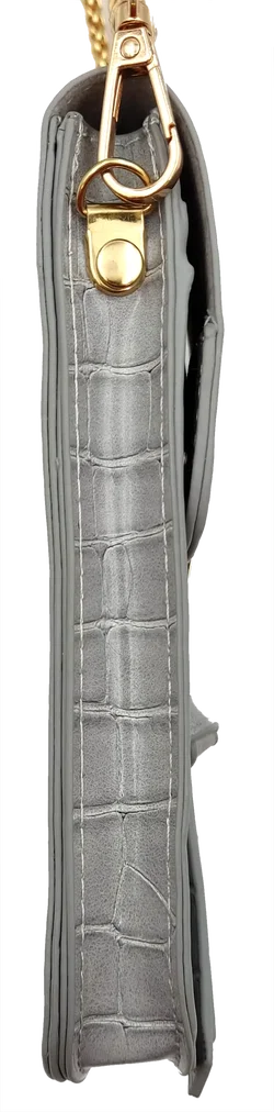 Hallhuber Damen Kroko Handytasche grau - Bild 5