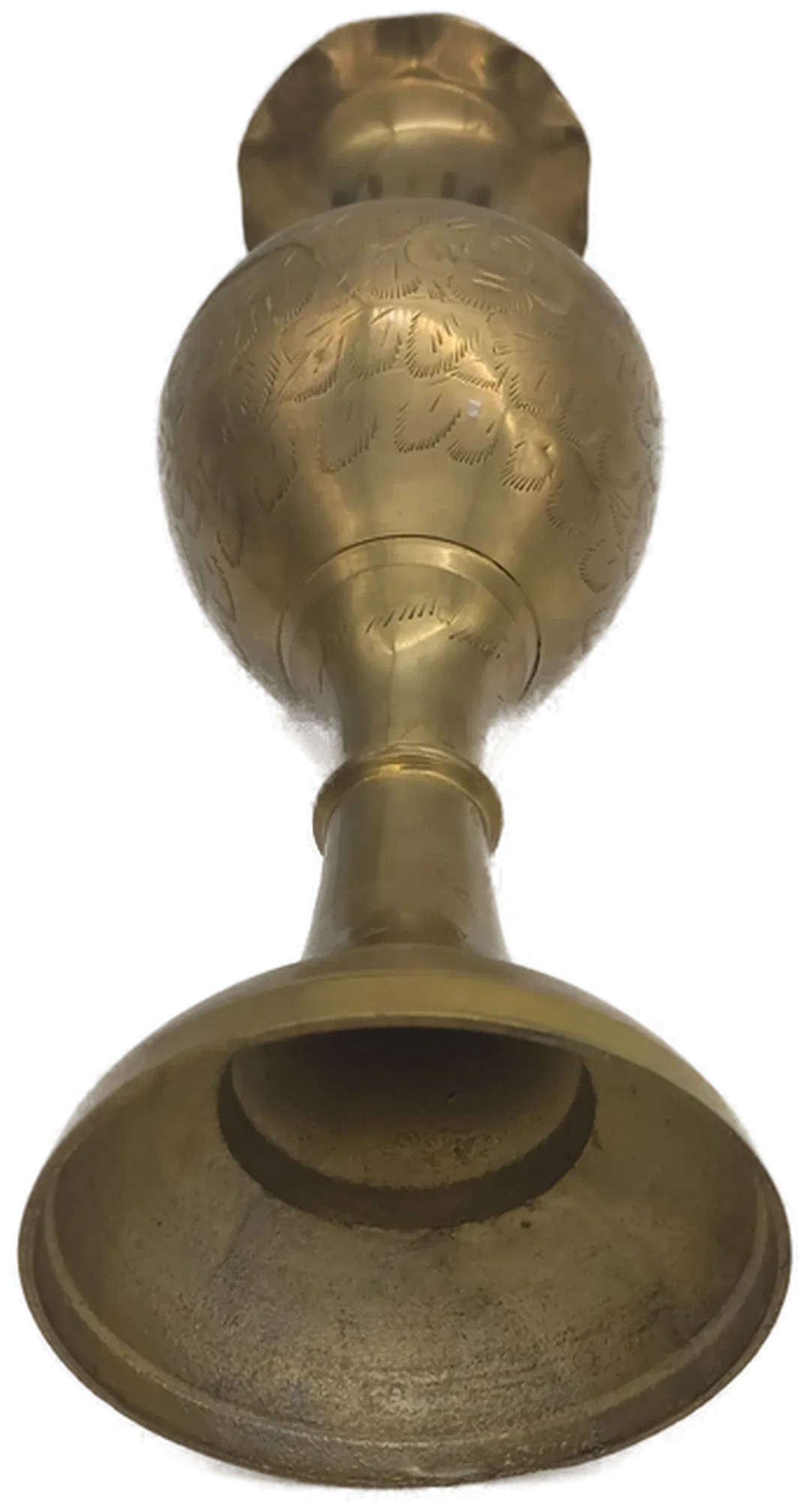 Deko Vintage Vase aus Messing mit Gravur – Bild 4