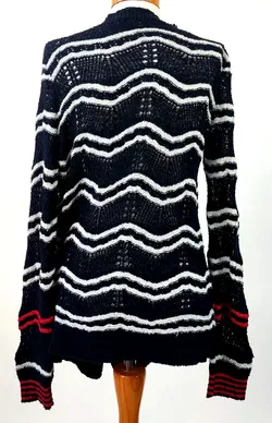 Desigual Damen Strickweste blau-weiß gestreift - XS - Bild 2