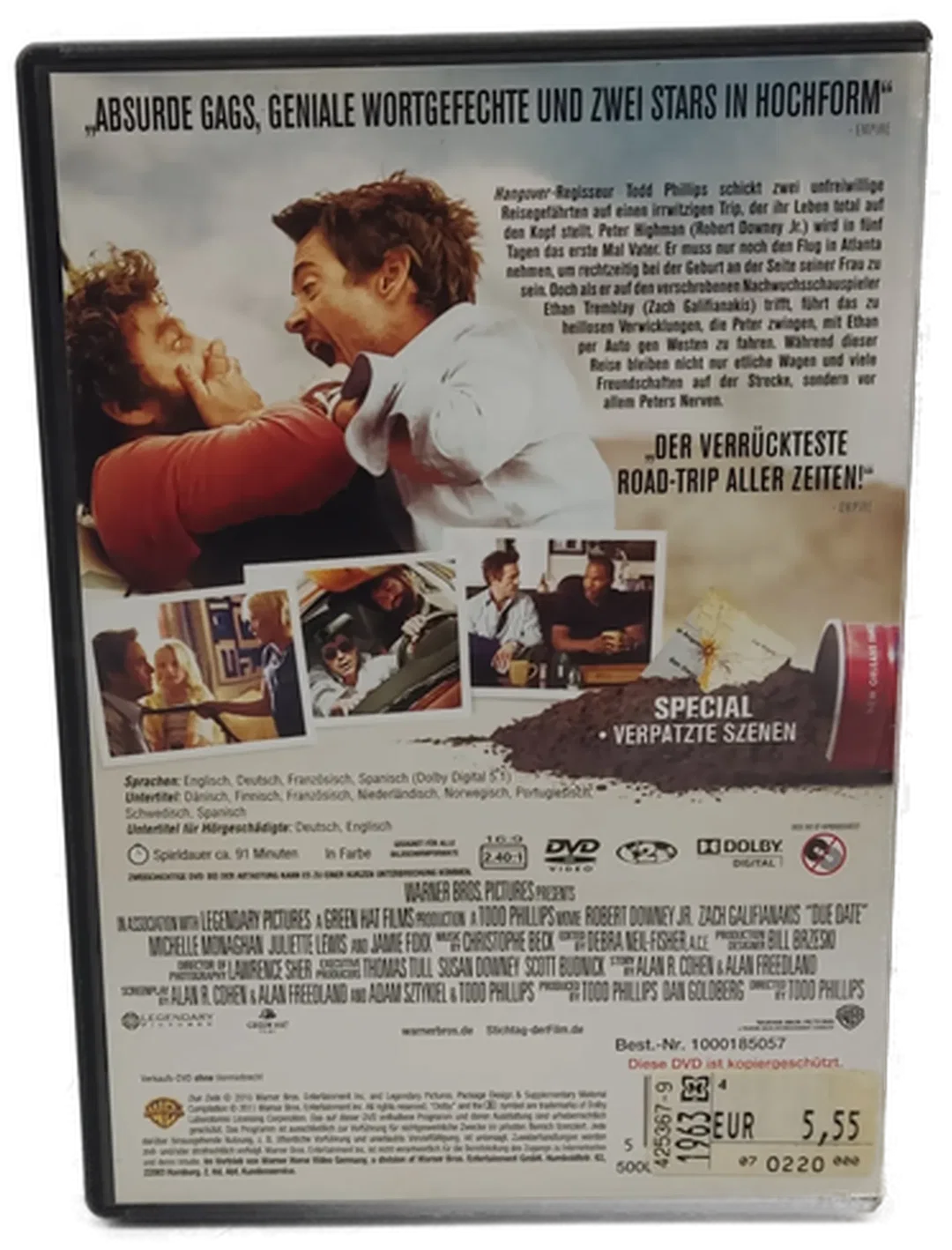 DVD "Stichtag" mit Robert Downey JR. ZAch Galifianakis  – Bild 2