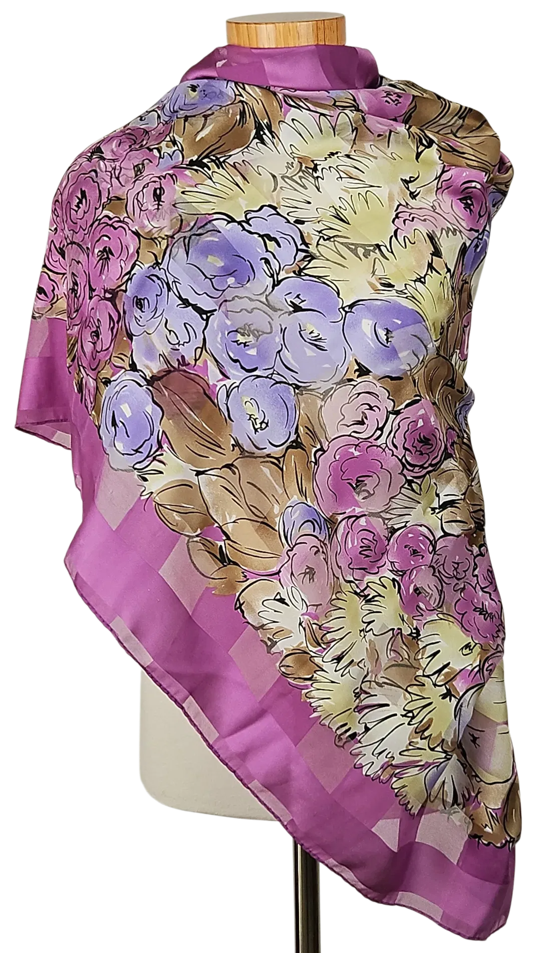 MANLIO BONETTI  Damen Halstuch - multicolor/ floral  - Bild 4