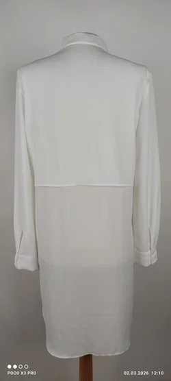 Hemdblusenkleid Mango Weiß XS | Leicht & Elegant - Bild 2