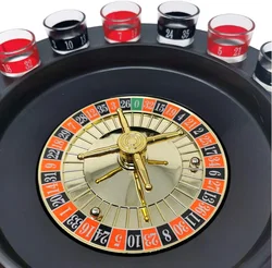 Trinkspiel Roulette – Drinking Game – Partyspiel mit Roulette & 16 Schnapsgläsern, Original Karton – Vorschau 2