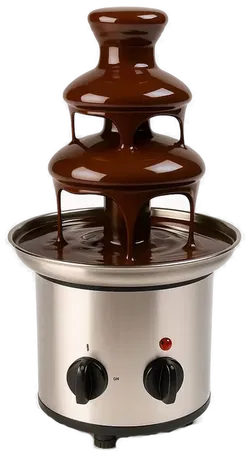 Schokobrunnen 3-stufig aus Edelstahl, ca. 38 cm Höhe, inkl. Rezeptbuch „Larousse Schokolade“ - Bild 3