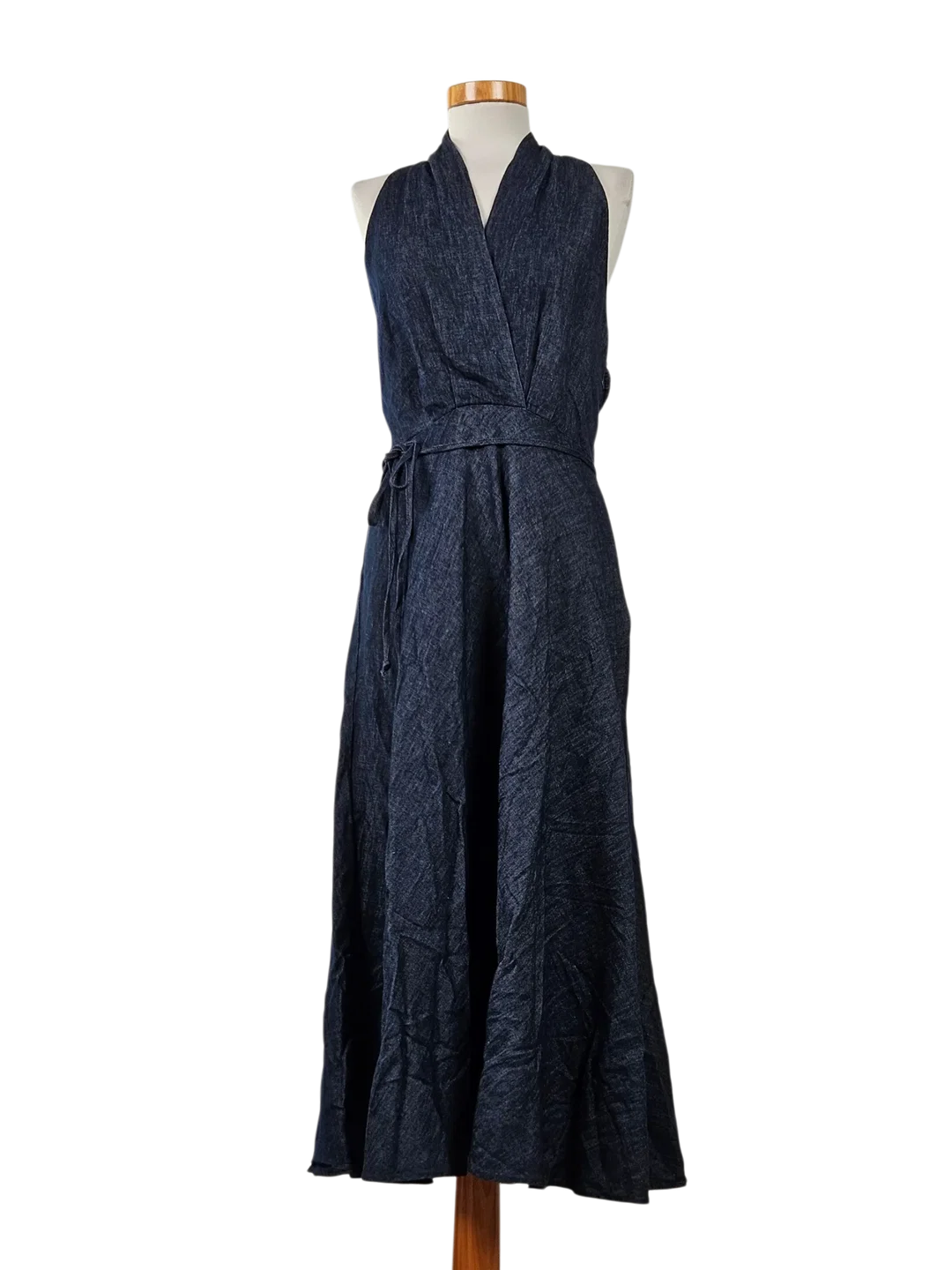 ZARA Damen Maxikleid, jeansblau - Gr. L / 40  - Bild 4