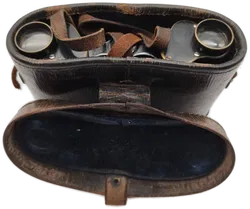 Antiquarisches Fernglas mit Tasche - Bild 2