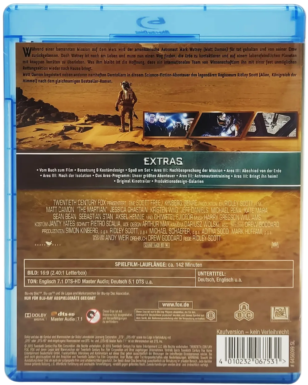 Blu-Ray "Der Marsianer" mit Jessica Chastain und Matt Damon – Bild 2
