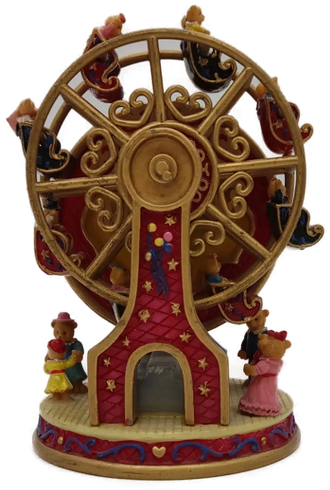 Riesenrad Spielbox Musikbox mit kleinen Bären zum Aufziehen - Bild 1