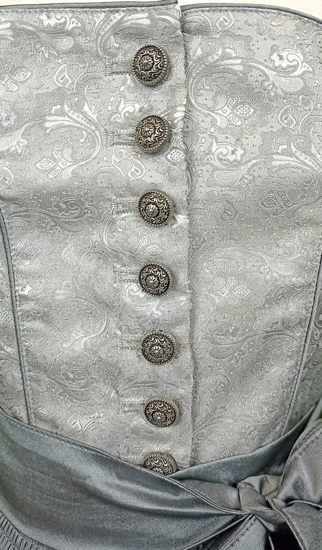 Alpin de luxe Damendirndl grau Gr. XXS – Bild 3